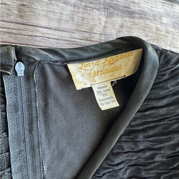 Lorrie Kabala Attitudes Dress 80s Party Dress Black White Flounces Layered - Picture 5 of 16